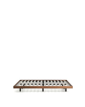 Load image into Gallery viewer, Norlen bed base in walnut veneer with dark finish for 160 x 200cm mattress FSC Mix Credit - image 6