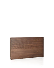 Load image into Gallery viewer, Norlen headboard in walnut veneer with dark finish and LED light for a bed up to 160 cm FSC Mix Credit UK adapter - image 3