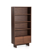Load image into Gallery viewer, Norlen walnut veneer shelving unit FSC Mix Credit 90 x 190cm - image 2