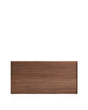 Load image into Gallery viewer, Norlen headboard in walnut veneer with dark finish and LED light for a bed up to 180 cm FSC Mix Credit UK adapter