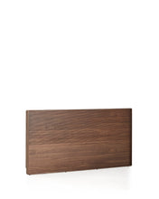 Load image into Gallery viewer, Norlen headboard in walnut veneer with dark finish and LED light for a bed up to 180 cm FSC Mix Credit UK adapter - image 3