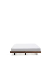 Load image into Gallery viewer, Norlen bed base in walnut veneer with dark finish for 180 x 200cm mattress FSC Mix Credit