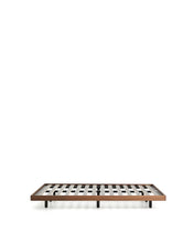 Load image into Gallery viewer, Norlen bed base in walnut veneer with dark finish for 180 x 200cm mattress FSC Mix Credit - image 3