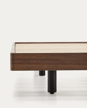 Load image into Gallery viewer, Norlen bed base in walnut veneer with dark finish for 180 x 200cm mattress FSC Mix Credit - image 6