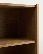 Load image into Gallery viewer, Arelida shelving unit made of oak veneer and solid oak wood with light brown finish 90 x 185 cm FSC Mix Credit - image 11