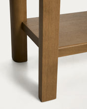Load image into Gallery viewer, Arelida console table made of oak veneer and solid oak wood with light brown finish 112 x 80 cm FSC Mix Credit - image 8