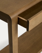 Load image into Gallery viewer, Arelida console table made of oak veneer and solid oak wood with light brown finish 112 x 80 cm FSC Mix Credit - image 9