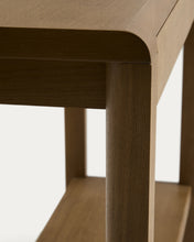 Load image into Gallery viewer, Arelida console table made of oak veneer and solid oak wood with light brown finish 112 x 80 cm FSC Mix Credit - image 11