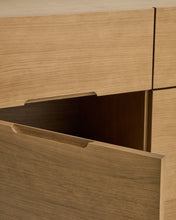 Load image into Gallery viewer, Arelida sideboard in oak veneer and solid oak wood with light brown finish 200 x 80 cm FSC Mix Credit - image 8