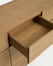 Load image into Gallery viewer, Arelida sideboard in oak veneer and solid oak wood with light brown finish 200 x 80 cm FSC Mix Credit - image 9