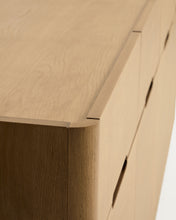 Load image into Gallery viewer, Arelida sideboard in oak veneer and solid oak wood with light brown finish 200 x 80 cm FSC Mix Credit - image 11