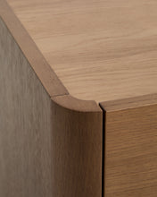 Load image into Gallery viewer, Arelida TV stand made of oak veneer and solid oak wood with light brown finish 200 x 44 cm FSC Mix Credit - image 10