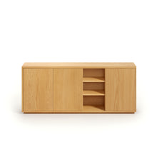 Load image into Gallery viewer, Abilen oak wood veneer 3 door sideboard, 180 x 75 cm FSC 100% - image 2