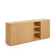 Load image into Gallery viewer, Abilen oak wood veneer 3 door sideboard, 180 x 75 cm FSC 100% - image 4