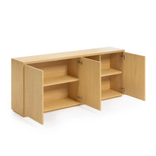 Load image into Gallery viewer, Abilen oak wood veneer 3 door sideboard, 180 x 75 cm FSC 100% - image 6