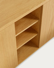 Load image into Gallery viewer, Abilen oak wood veneer 3 door sideboard, 180 x 75 cm FSC 100% - image 8
