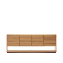 Load image into Gallery viewer, Alguema sideboard with 4 doors in oak veneer with natural finish, 200 x 74 cm - image 2