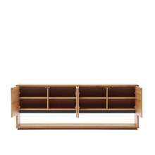 Load image into Gallery viewer, Alguema sideboard with 4 doors in oak veneer with natural finish, 200 x 74 cm - image 3