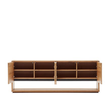 Load image into Gallery viewer, Alguema sideboard with 4 doors in oak veneer with natural finish, 200 x 74 cm - image 4