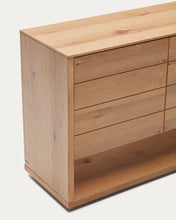 Load image into Gallery viewer, Alguema sideboard with 4 doors in oak veneer with natural finish, 200 x 74 cm - image 10