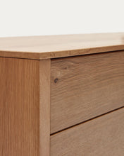 Load image into Gallery viewer, Alguema sideboard with 4 doors in oak veneer with natural finish, 200 x 74 cm - image 12