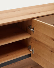 Load image into Gallery viewer, Alguema sideboard with 4 doors in oak veneer with natural finish, 200 x 74 cm - image 13