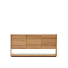 Load image into Gallery viewer, Alguema sideboard with 3 doors in oak veneer with natural finish, 151 x 73 cm - image 2