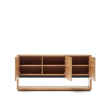 Load image into Gallery viewer, Alguema sideboard with 3 doors in oak veneer with natural finish, 151 x 73 cm - image 3