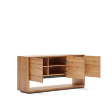 Load image into Gallery viewer, Alguema sideboard with 3 doors in oak veneer with natural finish, 151 x 73 cm - image 8