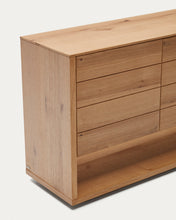 Load image into Gallery viewer, Alguema sideboard with 3 doors in oak veneer with natural finish, 151 x 73 cm - image 10
