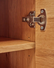 Load image into Gallery viewer, Alguema sideboard with 3 doors in oak veneer with natural finish, 151 x 73 cm - image 13