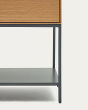 Load image into Gallery viewer, Vedrana 3 door sideboard in oak veneer with steel legs, 195 x 80 cm - image 12