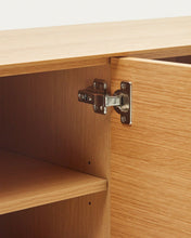 Load image into Gallery viewer, Vedrana 3 door sideboard in oak veneer with steel legs, 195 x 80 cm - image 13