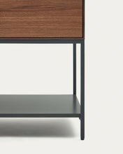 Load image into Gallery viewer, Vedrana 3 door sideboard in walnut veneer with steel legs, 195 x 80 cm - image 12