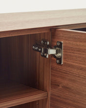 Load image into Gallery viewer, Vedrana 3 door sideboard in walnut veneer with steel legs, 195 x 80 cm - image 13