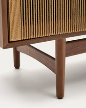 Load image into Gallery viewer, Elan sideboard 2 doors and 2 drawers veneer and solid walnut and cord 180x73cm FSC Mix Credit - image 13