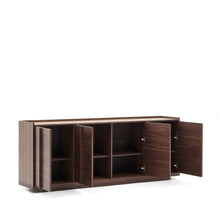 Load image into Gallery viewer, Onix sideboard with a walnut veneer in a dark finish, 200 x 80 cm FSC Mix Credit - image 3
