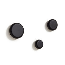 Load image into Gallery viewer, Nadue set of 3 solid beech wood wall hooks with a black finish - image 2