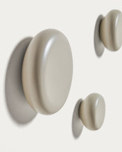 Load image into Gallery viewer, Nadue set of 3 solid beech wood wall hooks with a grey finish - image 3