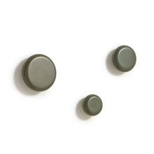 Load image into Gallery viewer, Nadue set of 3 solid beech wood wall hooks with a green finish