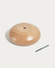 Load image into Gallery viewer, Nadue set of 3 solid beech wood wall hooks with a natural finish - image 4