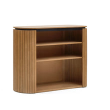 Load image into Gallery viewer, Licia solid mango wood bookshelf with painted black metal, 120 x 90 cm - image 2