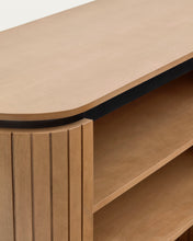 Load image into Gallery viewer, Licia solid mango wood bookshelf with painted black metal, 120 x 90 cm - image 6