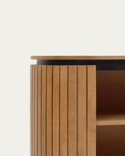 Load image into Gallery viewer, Licia solid mango wood bookshelf with painted black metal, 120 x 90 cm - image 7