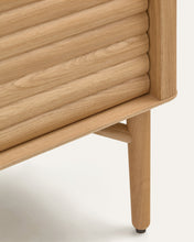 Load image into Gallery viewer, Lenon tall console with 4 oak wood doors and an oak veneer, 104.5 x 144 cm FSC MIX Credit - image 11
