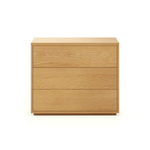 Load image into Gallery viewer, Abilen 3-drawer oak veneer chest of drawers, 90 x 75 cm, FSC™ certified