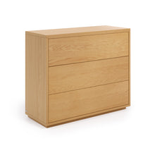 Load image into Gallery viewer, Abilen 3-drawer oak veneer chest of drawers, 90 x 75 cm, FSC™ certified - image 4