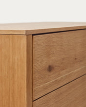 Load image into Gallery viewer, Alguema tall sideboard with 2 doors in oak wood veneer with natural finish, 100 x 163,5 cm - image 12
