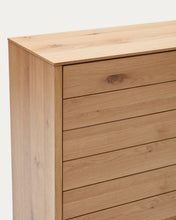 Load image into Gallery viewer, Alguema chest of drawers with 3 drawers in oak wood veneer with natural finish, 100 x 97 cm - image 8