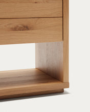 Load image into Gallery viewer, Alguema chest of drawers with 3 drawers in oak wood veneer with natural finish, 100 x 97 cm - image 10